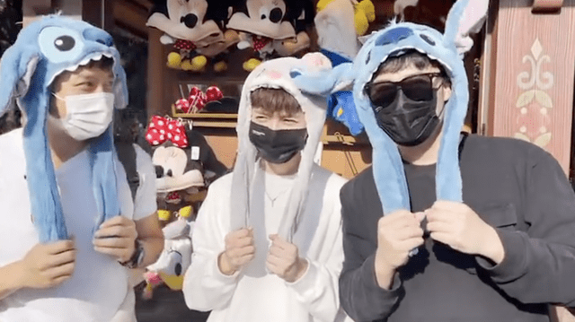 邓超|陈赫晒迪士尼一日游，和邓超鹿晗搞怪摆拍，小花带安安开心的游玩