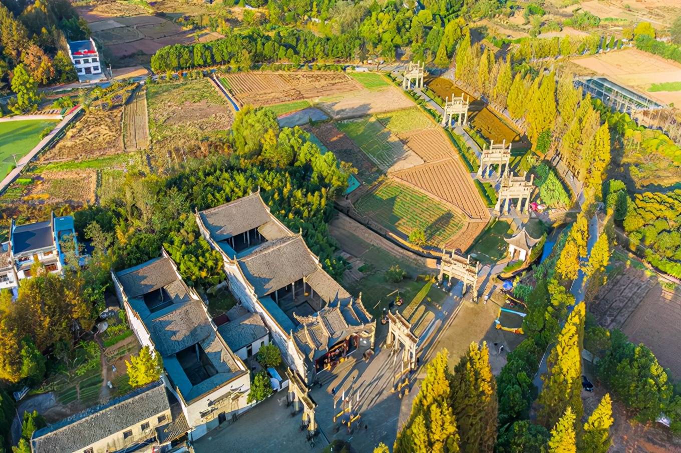 安徽歙县棠樾村晒秋季人们在果实上作画美醉了双眼