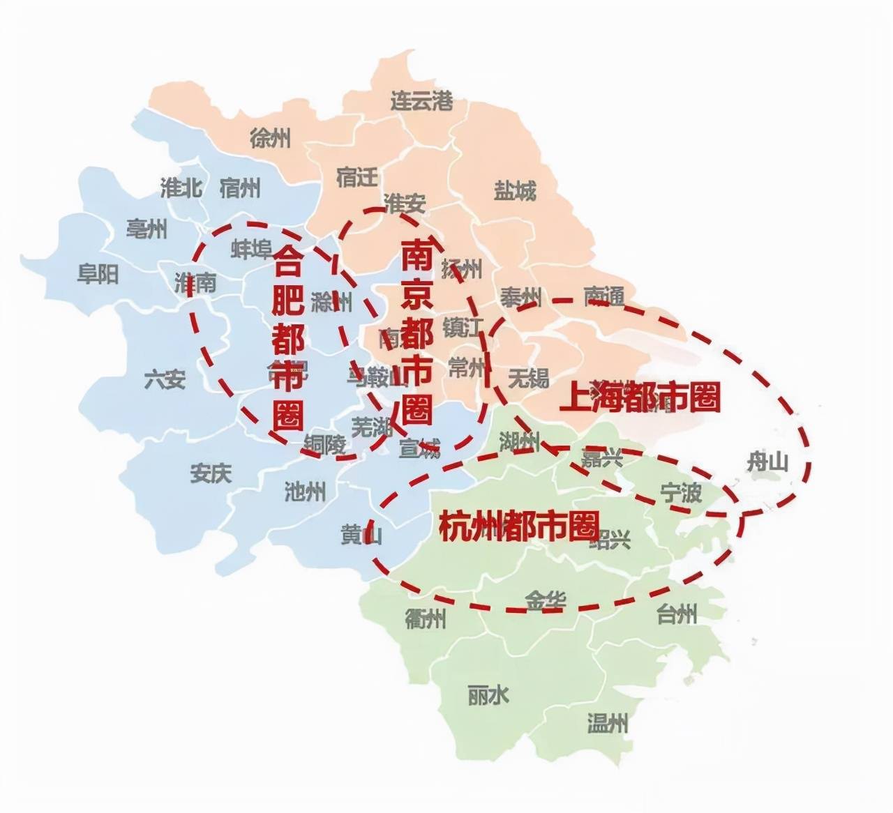 滁州,马鞍山,芜湖,属于南京都市圈,还是合肥都市圈?