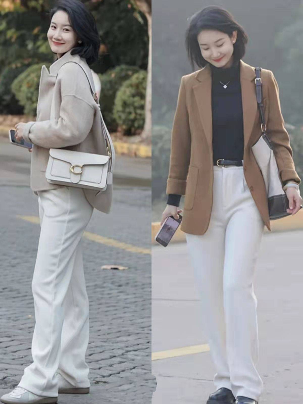 大腿 终于找到适合梨型身材的穿搭公式了，不露脚踝不露腿，保暖又显瘦