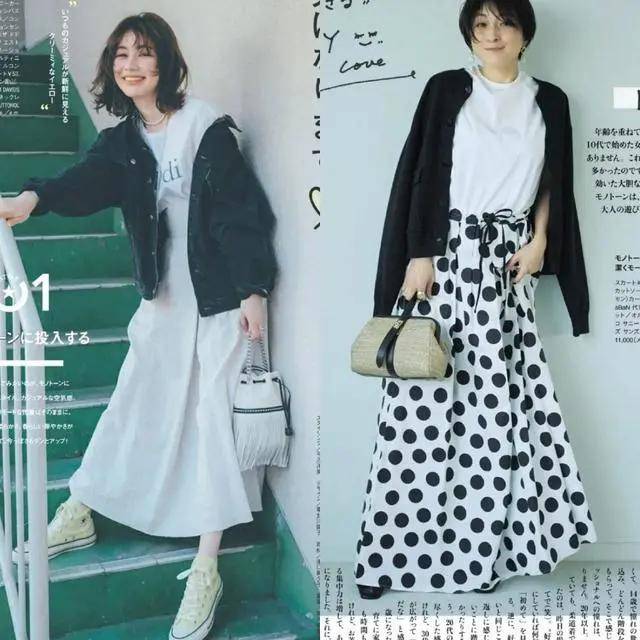 黑色 黑色+白色”打造极简风穿衣，知性高级