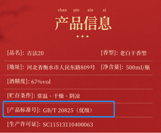 老白干香型白酒——gb/t20825以五粮液,泸州老窖为代表的浓香型白酒