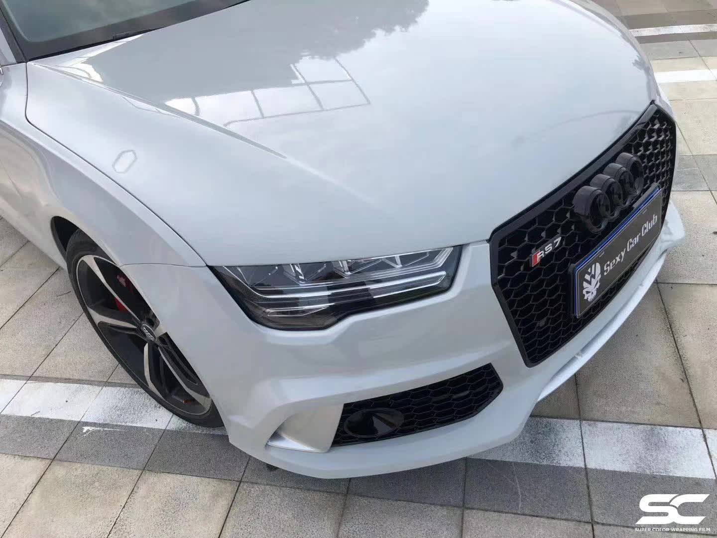 奥迪a7sc改色膜水晶火山灰