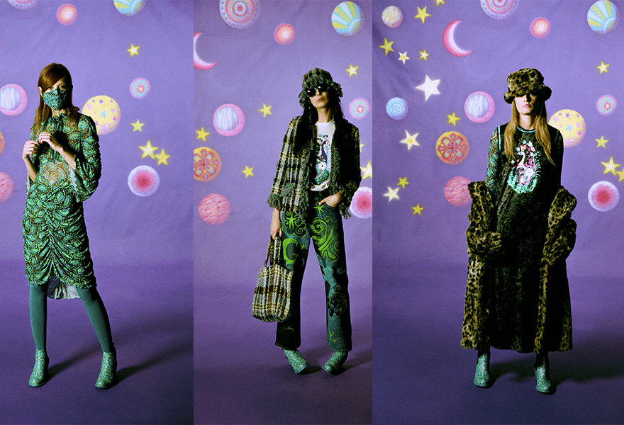对比 Anna Sui 2021秋冬，甜美的时尚，有了更新的宽度