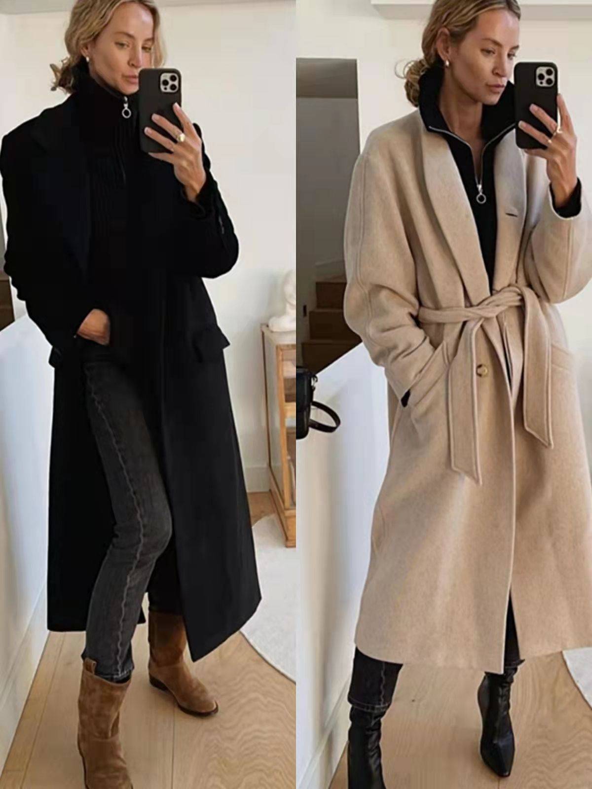 教科书 这才是教科书级别的通勤穿搭,时尚实用又高级,冬季照着穿稳赢