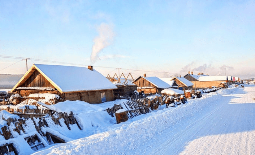 我国最北的村庄，不如北极村出名但却宁静质朴，冬味儿十足