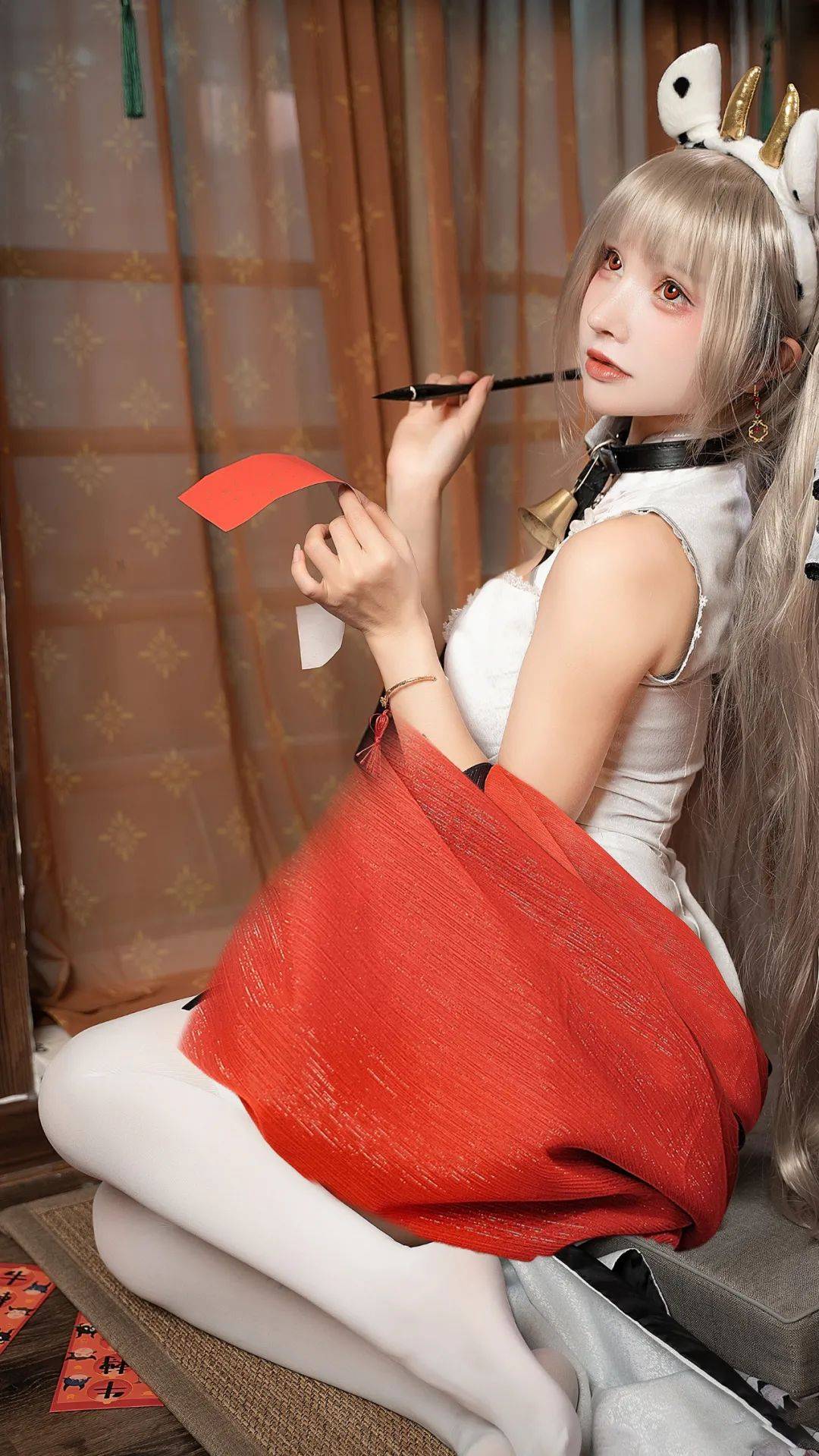 cos碧蓝航线可畏同人牛年旗袍cos正片小禾