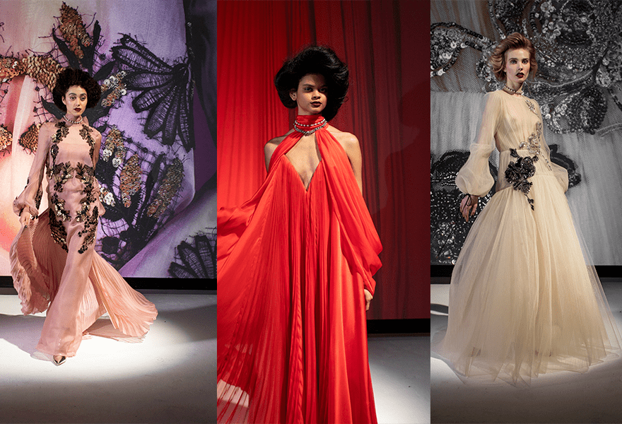 服装 Bibhu Mohapatra 2021秋冬，自由且轻盈，紫红色的浪漫与故事