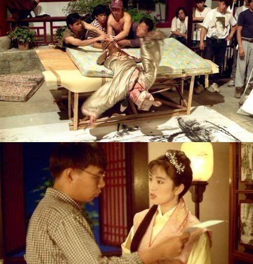 周星驰|周星驰早年《唐伯虎点秋香》罕见工作照，巩俐并不是最美