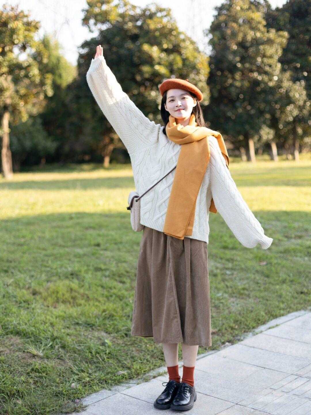 模板 这个寒冬，胖女孩的穿搭教科书模板，简约又简单，保暖有气质