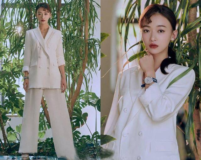 整体 吴谨言娇小身材穿西装撑不起，可好有品位，能把格子西装穿出排场