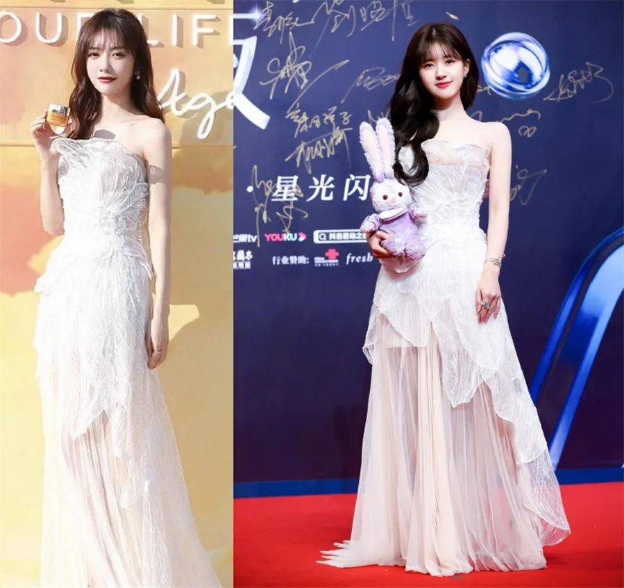 鞠婧祎 女星红毯撞衫的“尴尬”时刻,有人靠傲人身材取胜,有人从无败绩