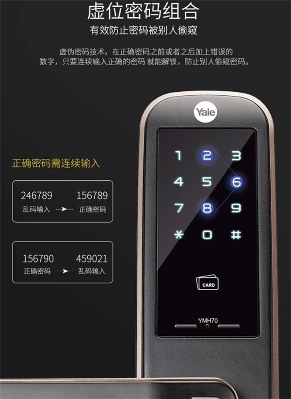 耶鲁ymh70门锁——智能锁理想的选择_密码