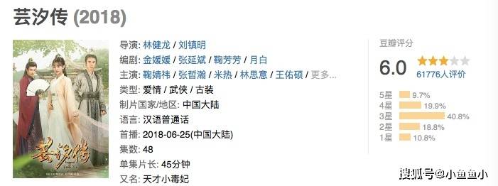 曾舜|48.1%的一星，《嘉南传》豆瓣评分3.8，又是鞠婧祎的锅？