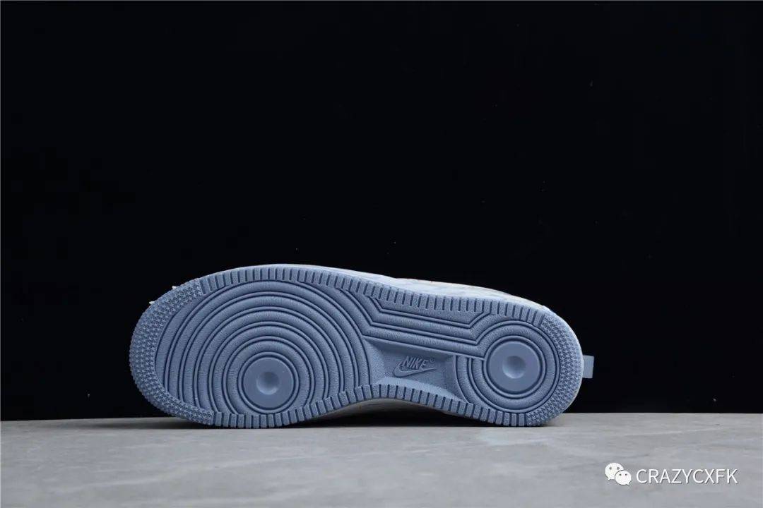 海绵 耐克空军一号 Nike Air Force 1 Experimental 白蓝弹幕低帮机能风运动鞋