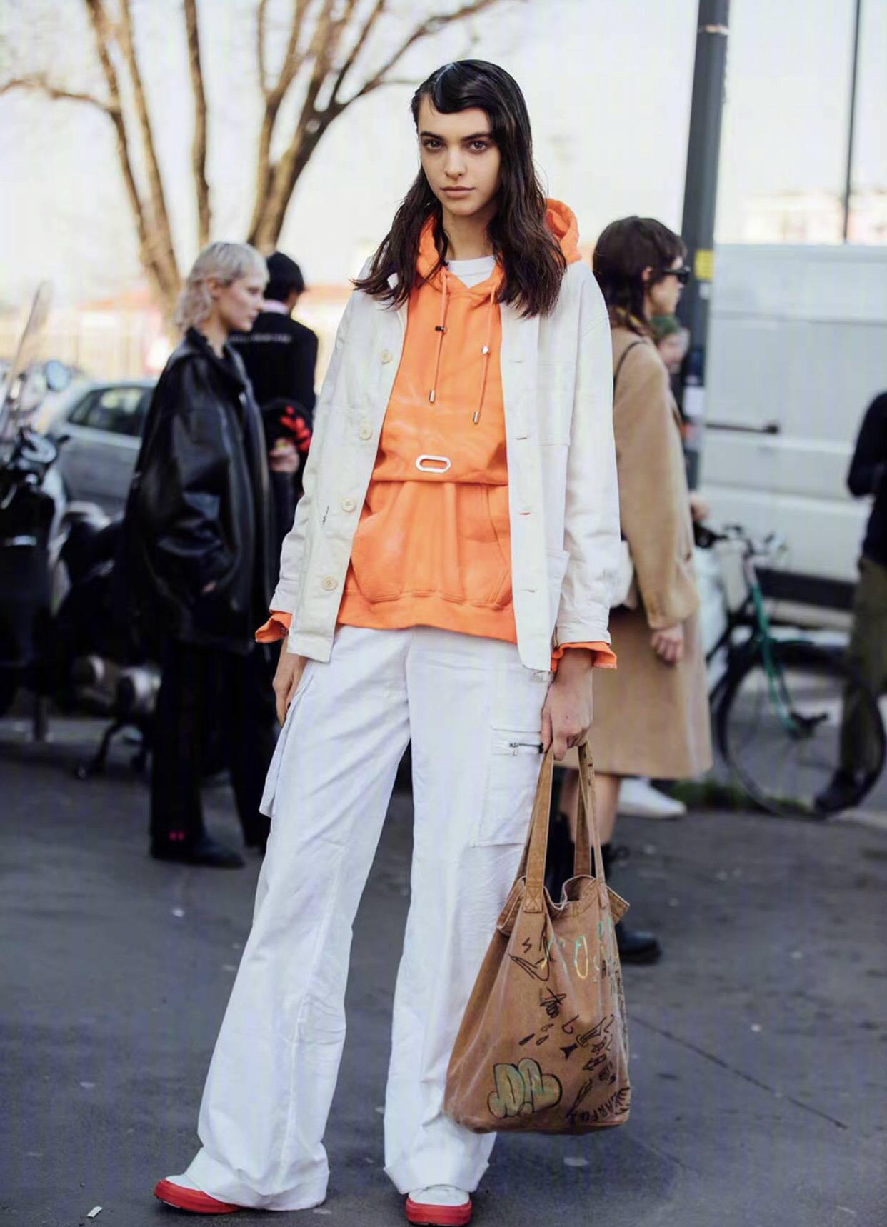 貂绒 温度与风度都要,秋冬季秀场外的模特在穿什么?快来看一看