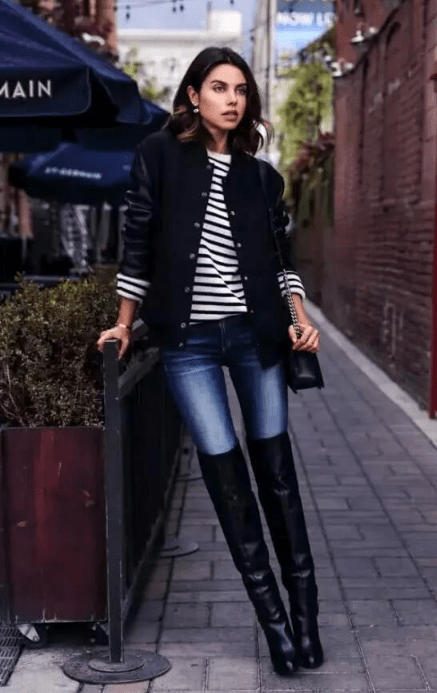 显得 短外套+长裤子才是秋冬最佳CP，小个子女生照着穿，显高又显瘦