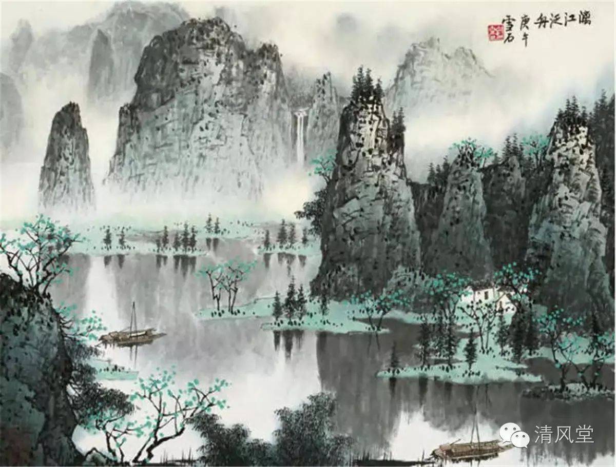 国画名家桂林山水甲天下大师山水甲桂林