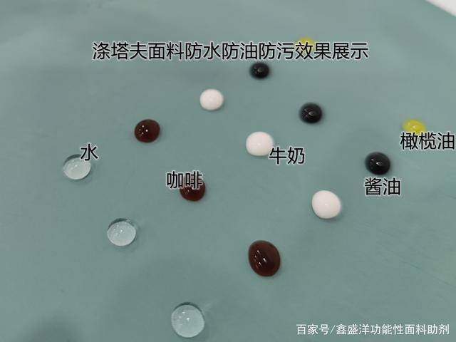 进行 防水施工 面料防水剂 防水新材料 涤塔夫面料防水80分防油5级整理工艺配方分享