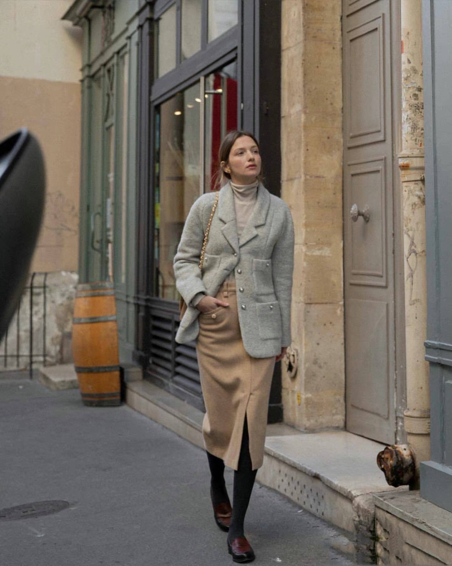 冬天最美法式穿搭还得看这个博主简约好看每套都能照搬