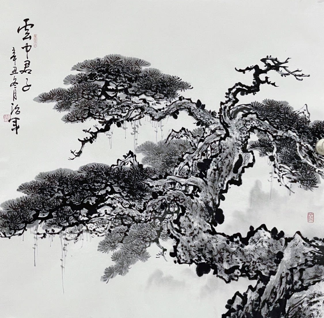 诗意松风——著名书法家刘广文品童治军松画有感_风儿_先生_君子