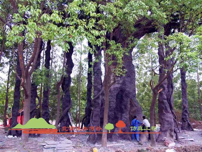 的种类很多,圣园常做的假树有很多种,有仿真榕树假树,有仿真古树假树