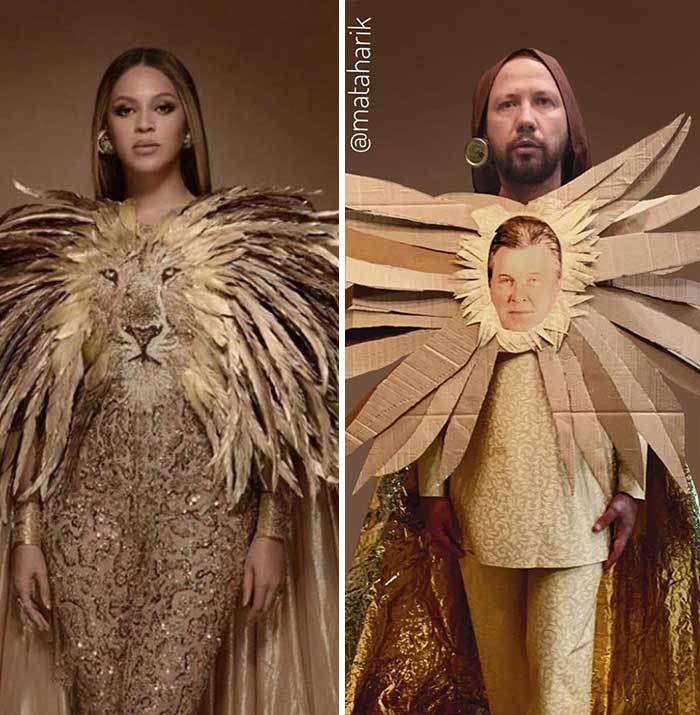 原创俄罗斯网红恶搞模仿欧美明星的17张照片,霉霉太搞笑,特朗普看了要