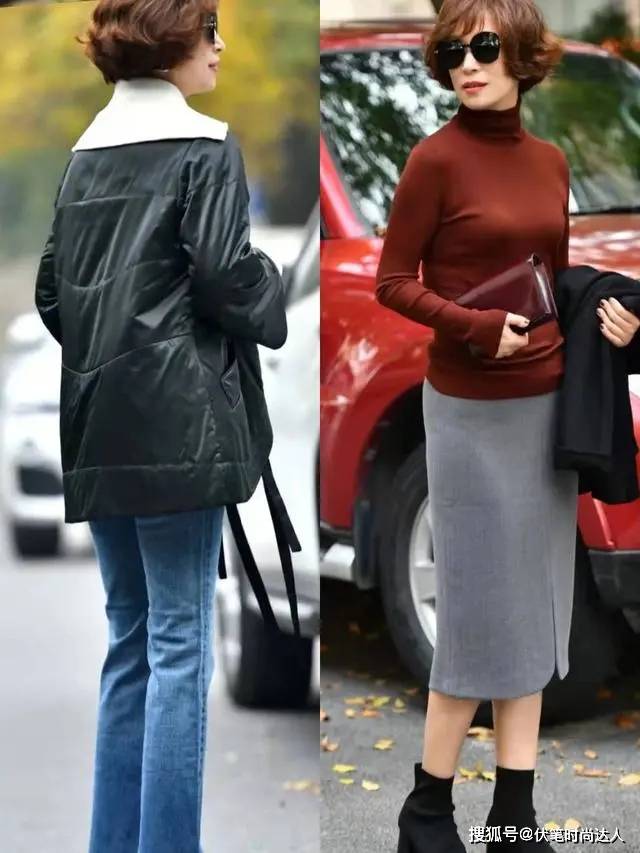 下半身 收起你的大衣吧!今年“绗缝羽绒服”火了,50、60岁穿时髦还显瘦