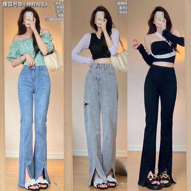 上半身 徐璐真是时髦精,穿“花吊带+牛仔裤”显高显腿长,小个子可照穿