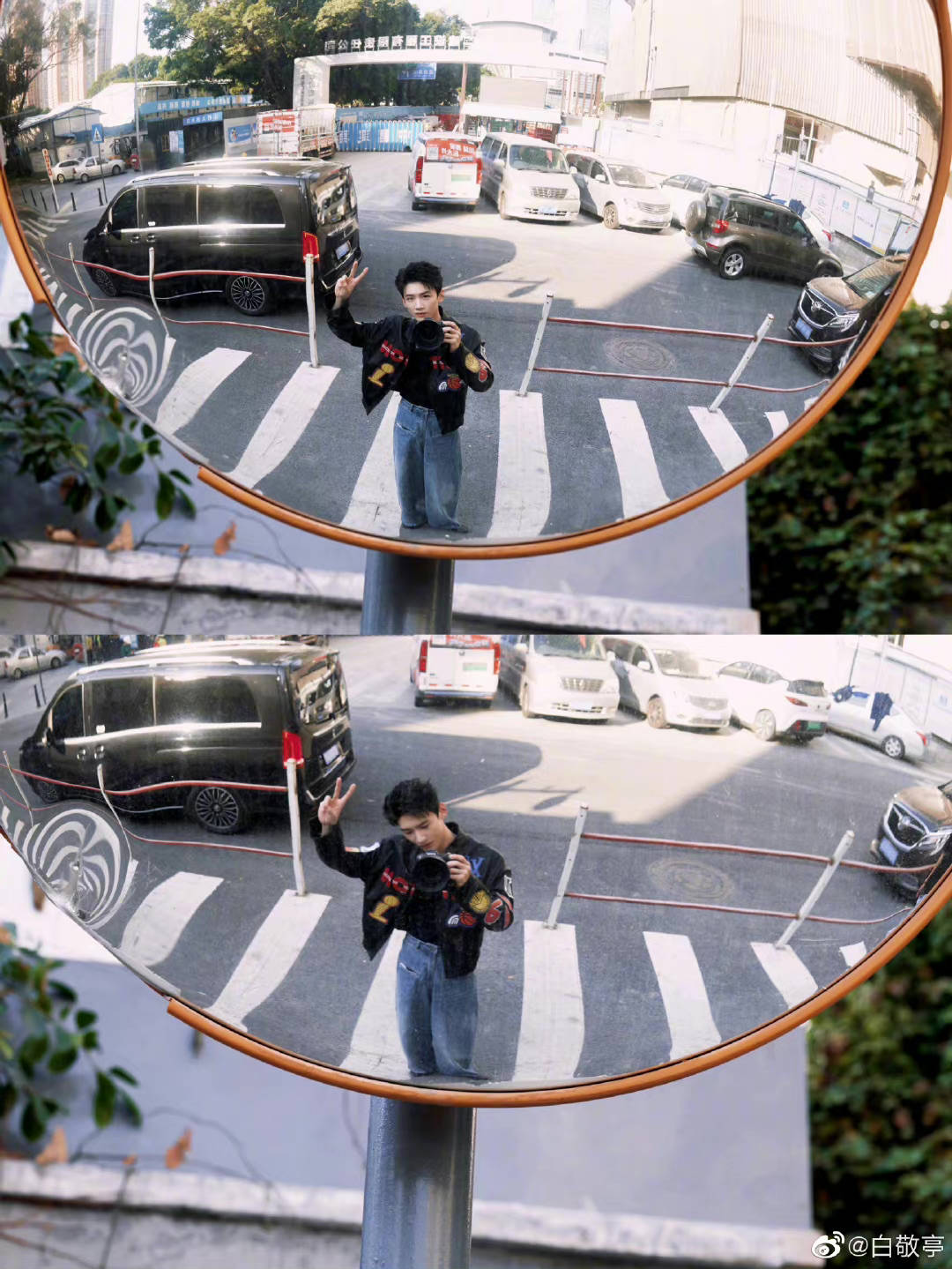 用户|白敬亭晒复古街头照，被粉丝回复笑到了