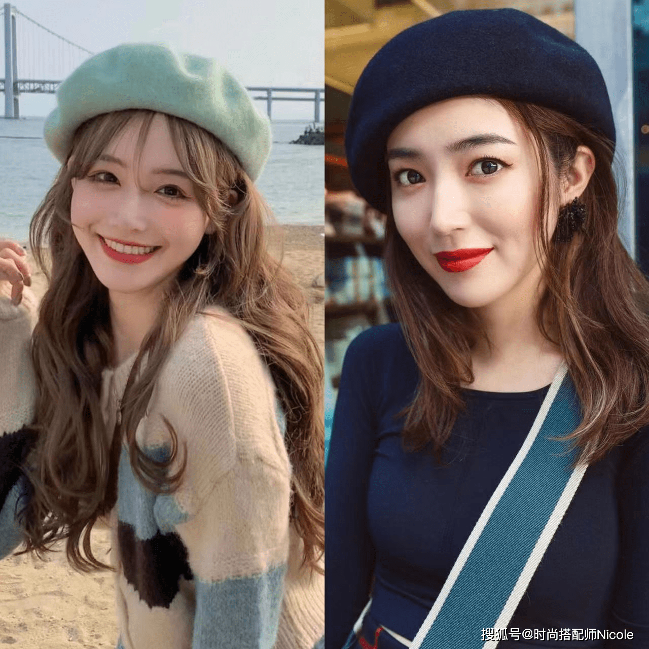 Nicole显脸小、头包脸、变时髦,拥有这款“帽子”,就能时髦整个冬天