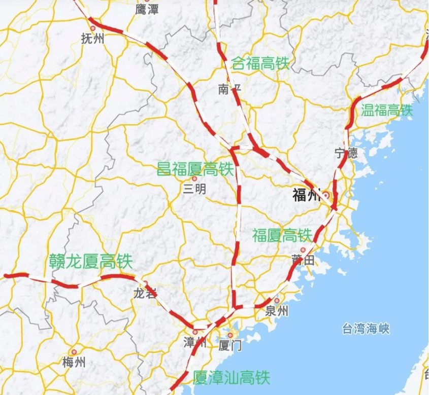 福建正在規劃的6條高鐵,貫穿全省連接江浙粵,快看看有你家鄉嗎_福廈