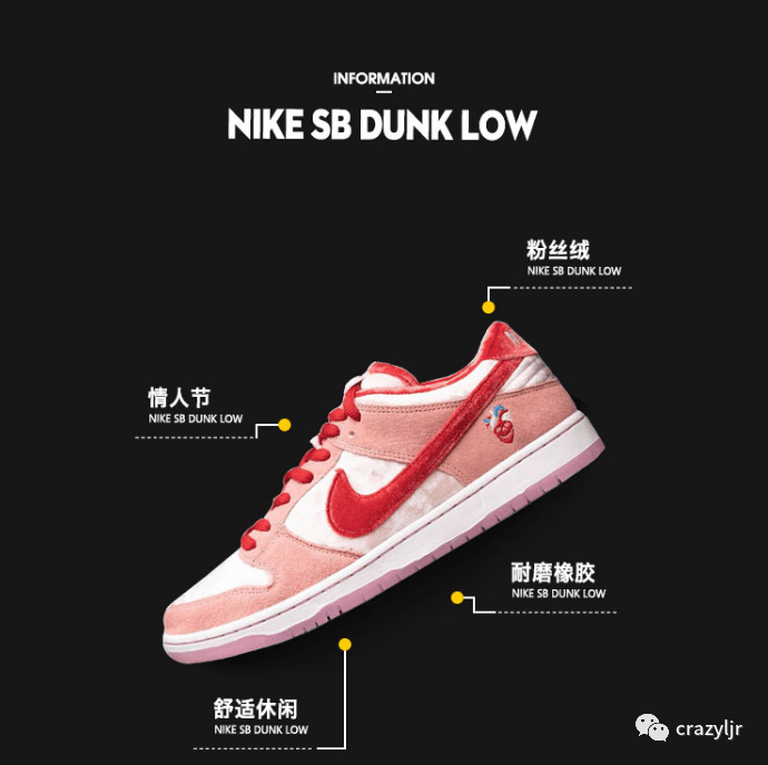 Nike SB Dunk Low Strange Love 情人节粉丝绒低帮板鞋CT2552-800_手机