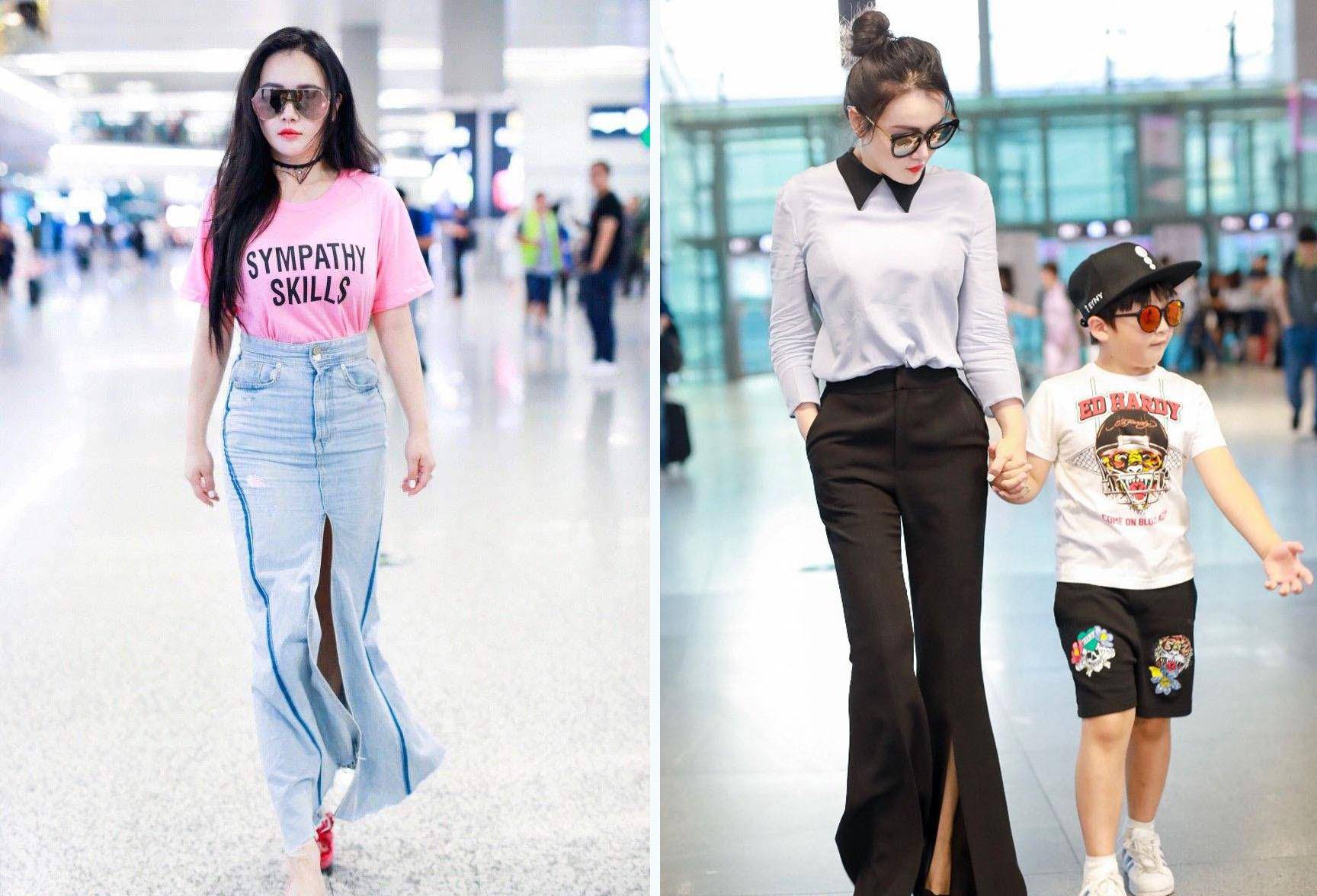 金色 冉莹颖胖了?穿粉卫衣搭金靴露美腿,上半身看起来和老公一样壮实