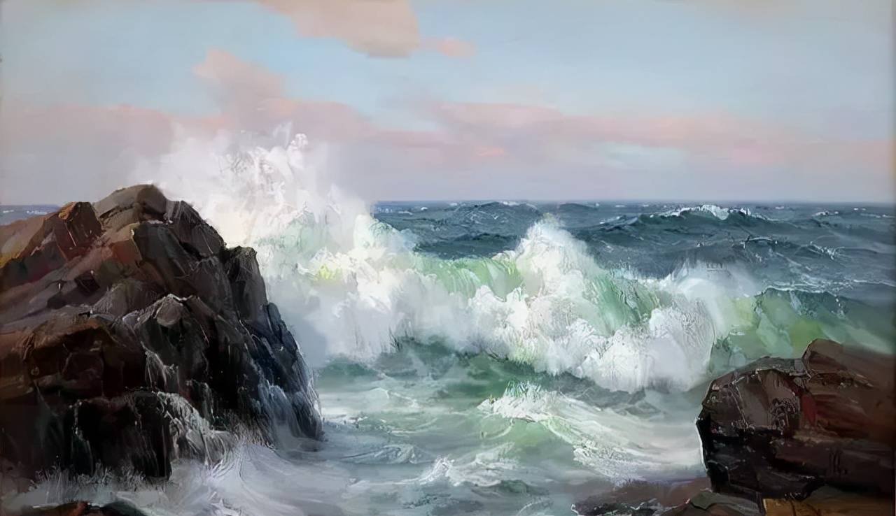 看到这位画家的海景作品,有了扬帆起航星辰大海的冲动charles vickery