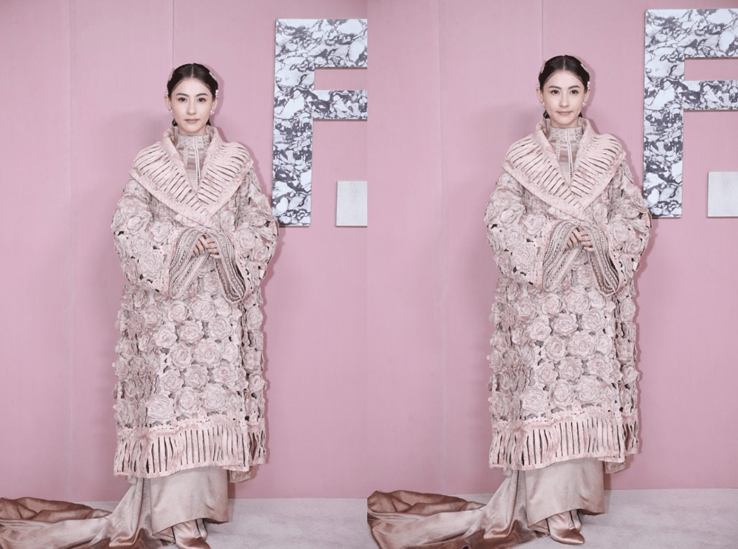 显得 张柏芝的生图也抗打,就是妆感厚重显得不自然,可穿搭还挺好看