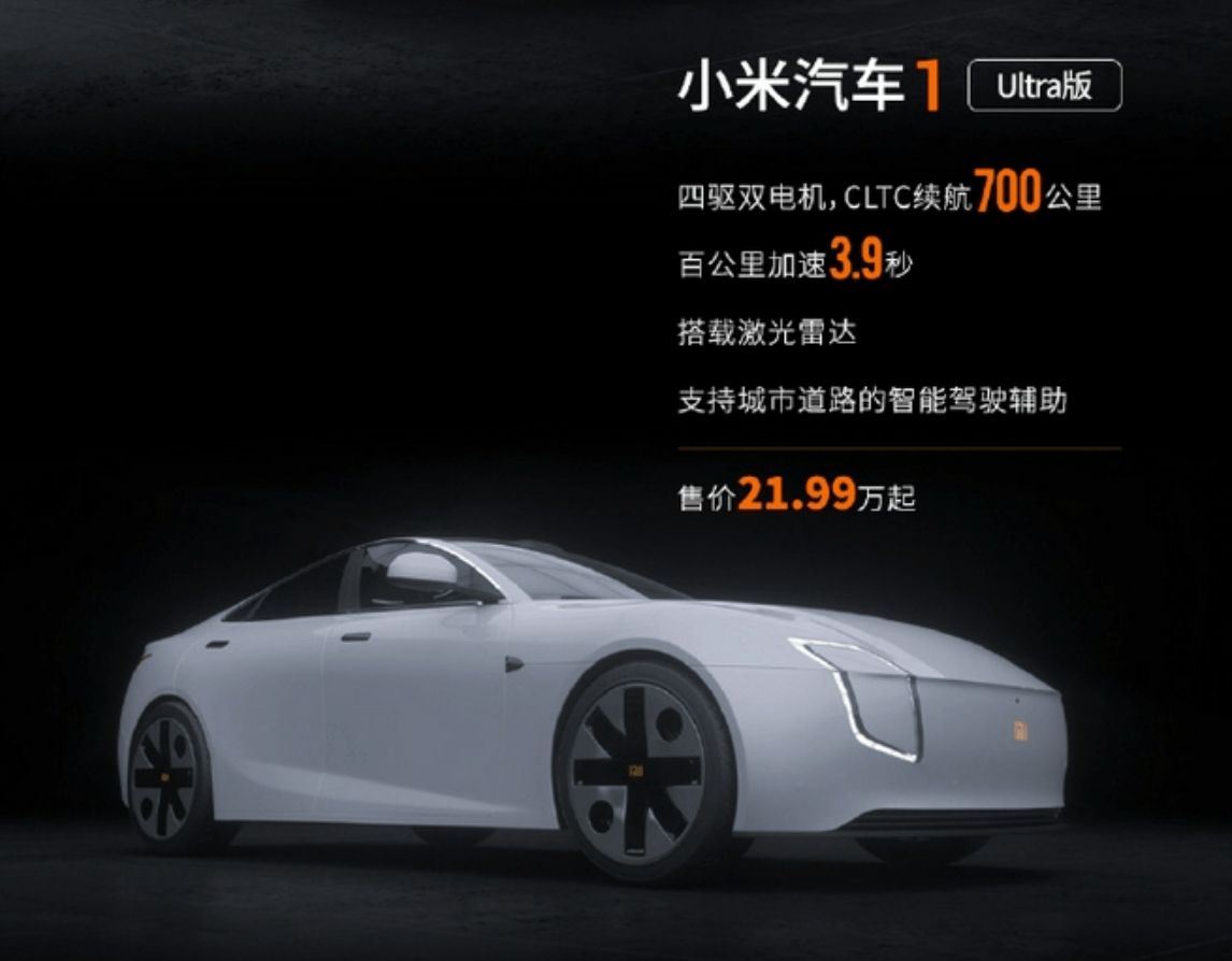 29秒破百15万起小米汽车1米粉渲染图曝光