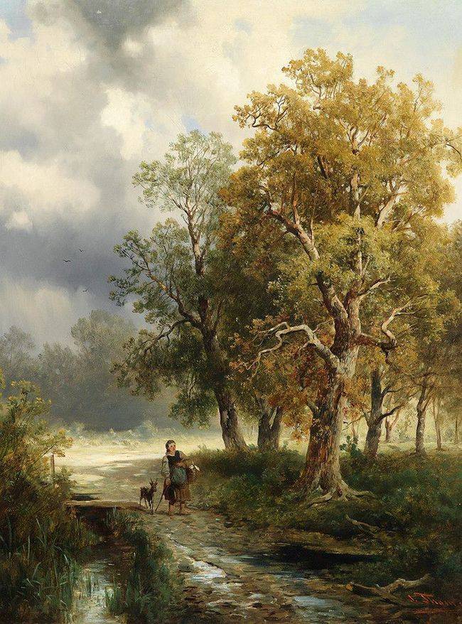 原创奥地利艺术家约瑟夫托马雅戈尔风景油画作品欣赏
