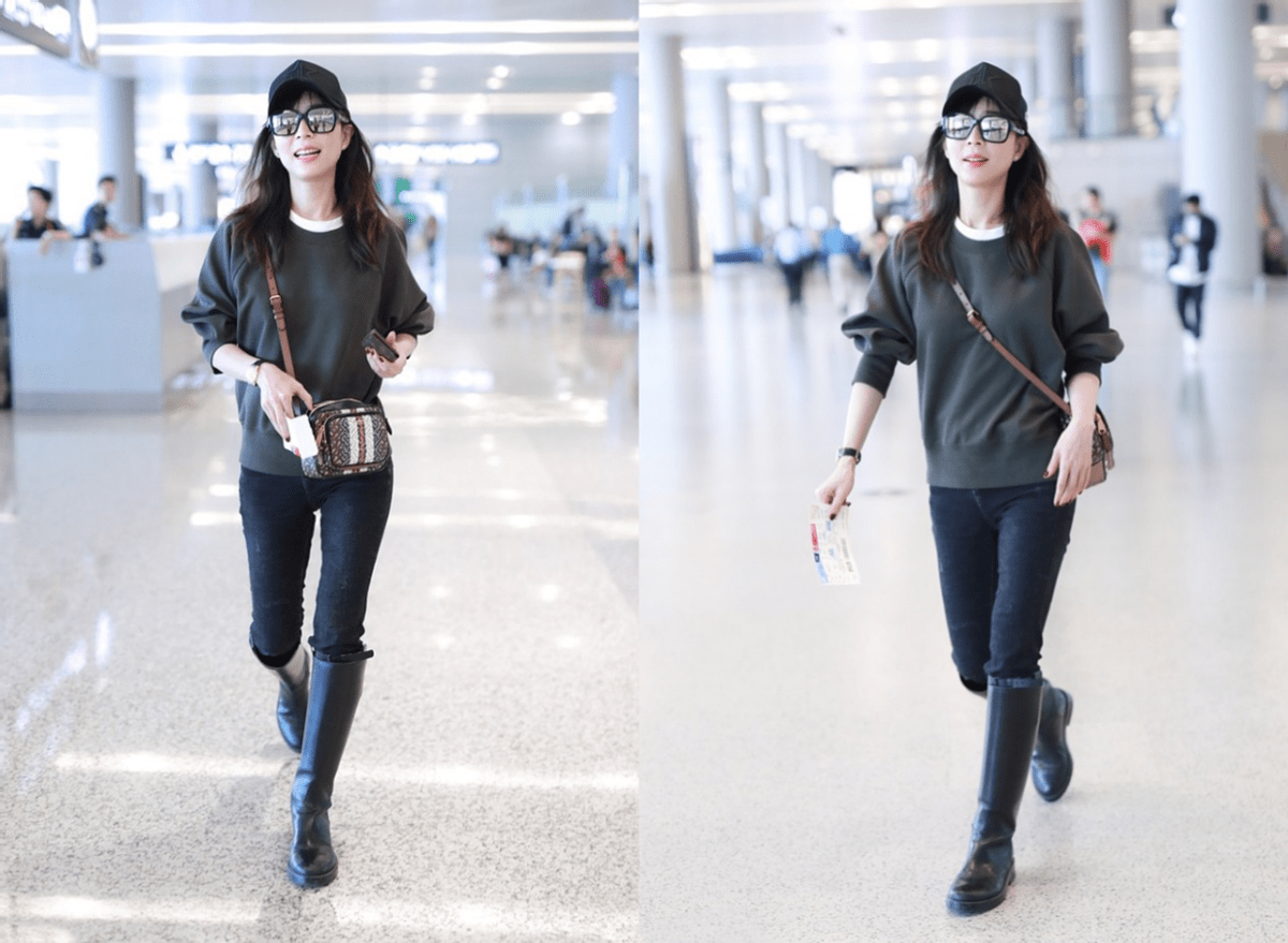 视觉 张静初:魔法师帽子太抢眼了,可爱卫衣+紧身裤,展现出独有气质