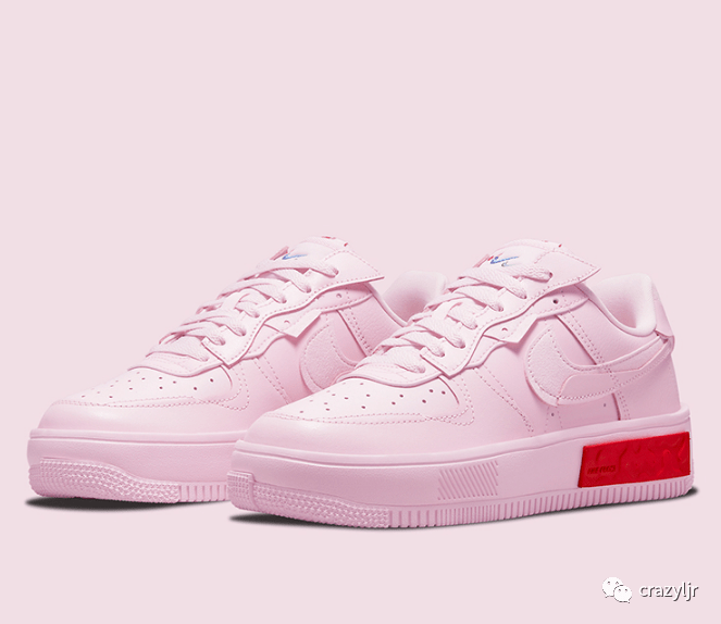 女神 最新爆款鞋：耐克Nike Air Force 1 Fontanka低帮空军一号瑞亚联名款粉色板鞋