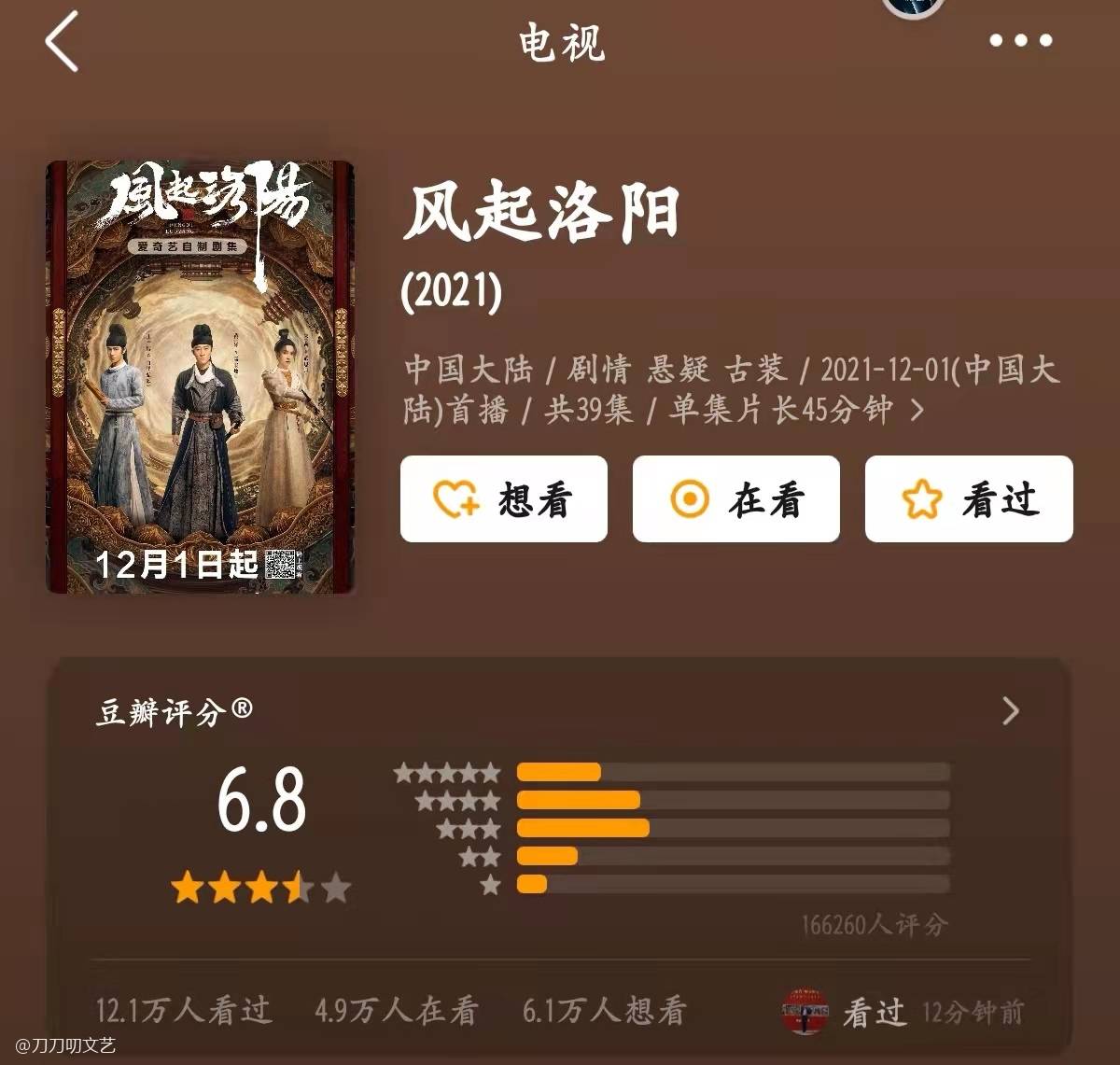 国产|都是6.8分，《小敏家》《谁是凶手》《风起洛阳》同分，“含金量”却大不相同