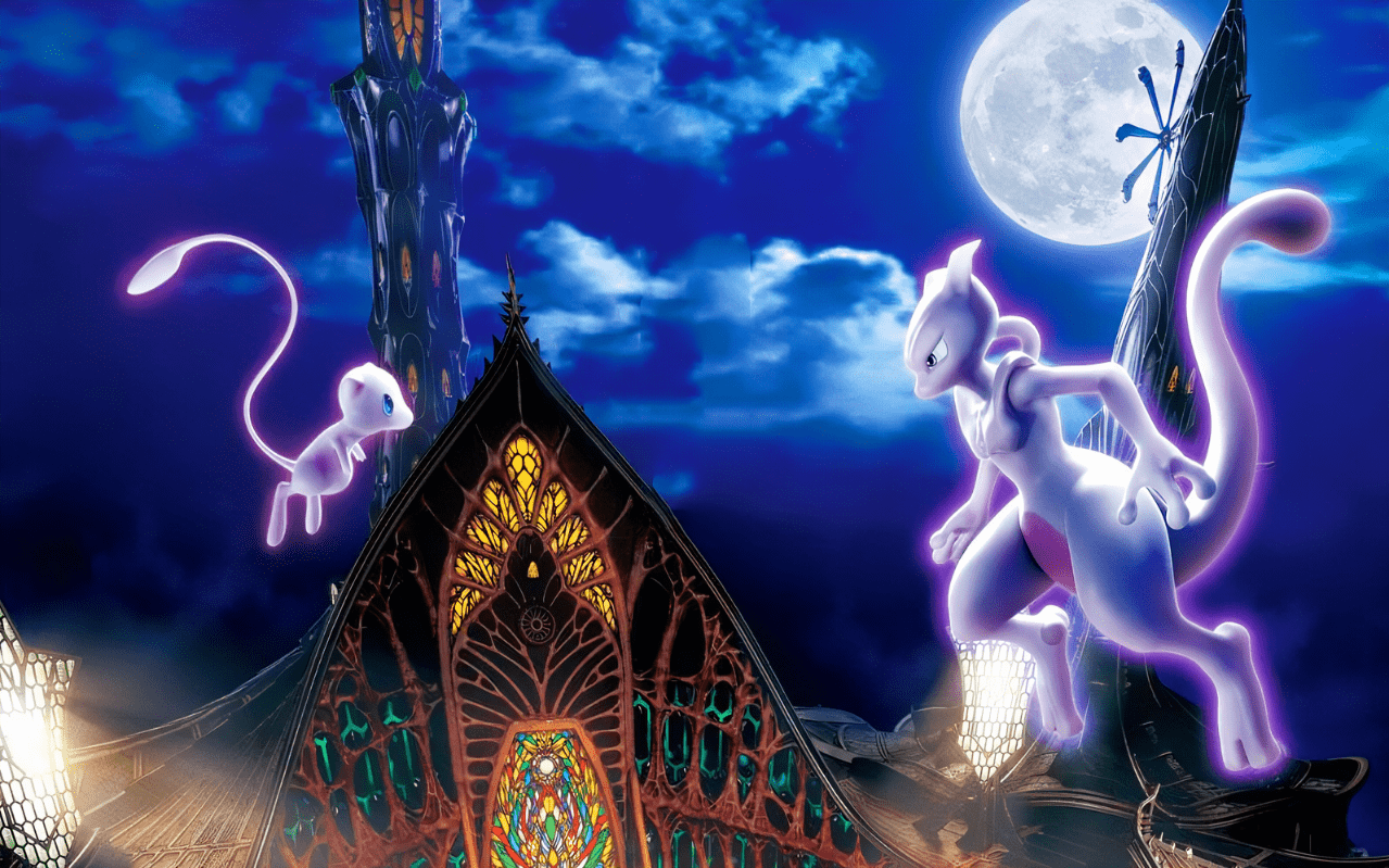 是人造宝可梦超梦是在一座孤岛的研究所里,由从化石中重新取得的梦幻