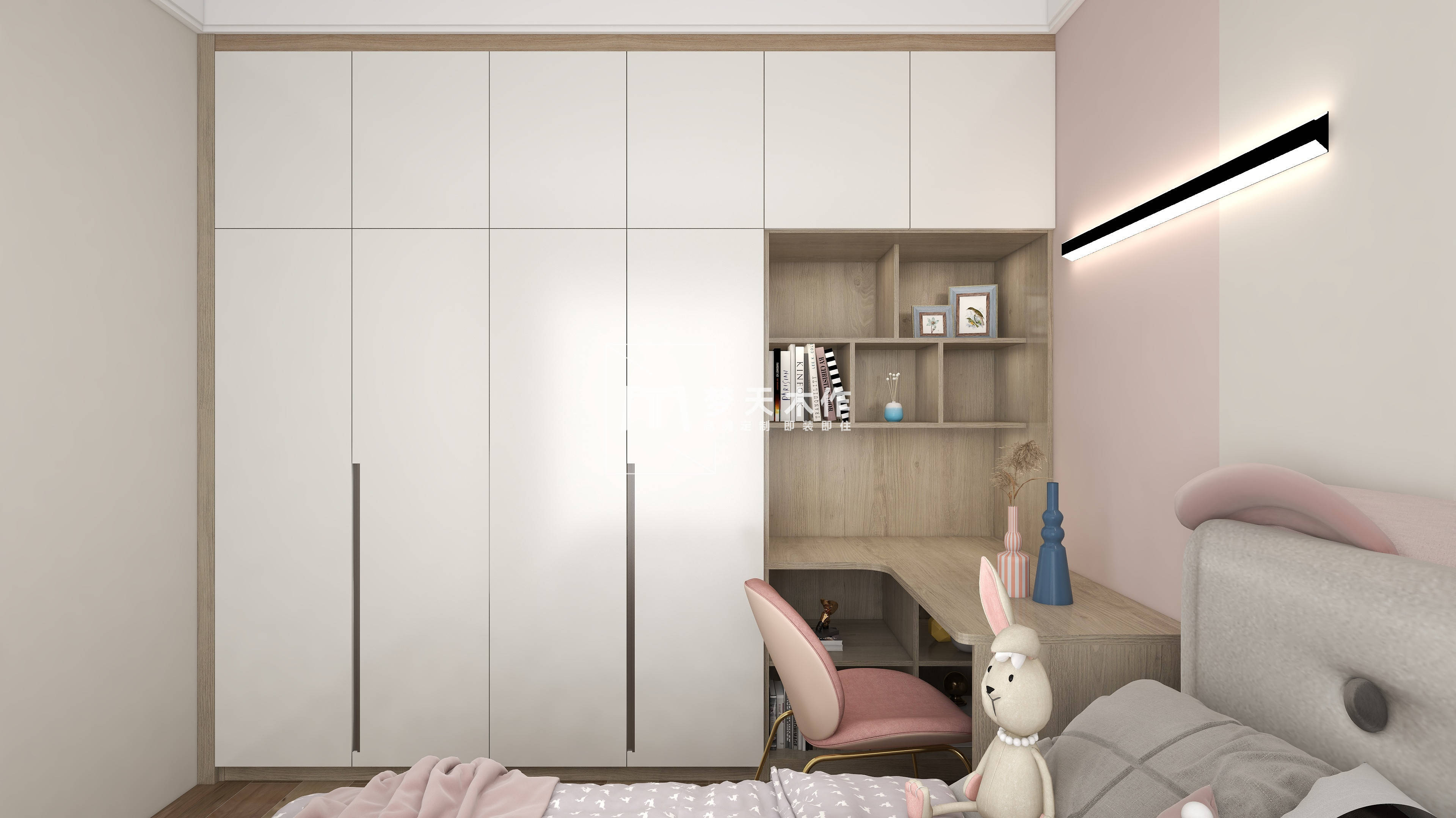 梦天木作·案例丨时尚品味,简约色彩新"视"界_空间_设计说明_衣柜