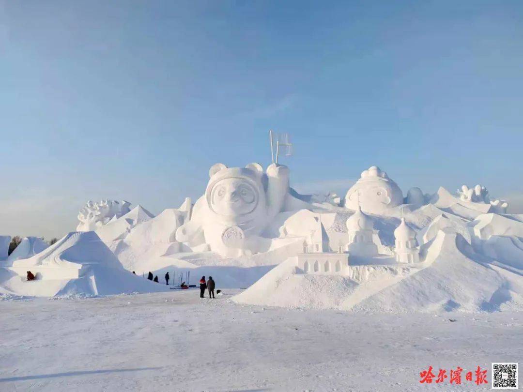 太阳岛|世界最大卡通单体雪雕——《冬奥·太阳岛之旅》落成！