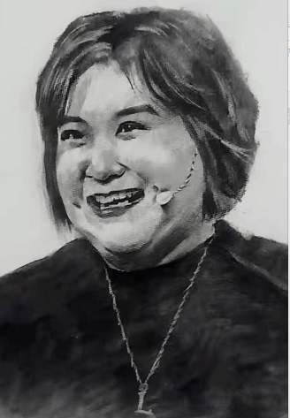 美术生画贾玲素描像,画风清奇,网友直言:玲姐你可别介意_同学_作品