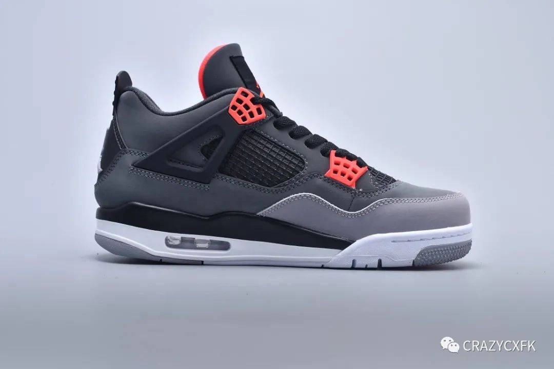 乔丹airjordan4infraredaj4红外线黑灰运动鞋
