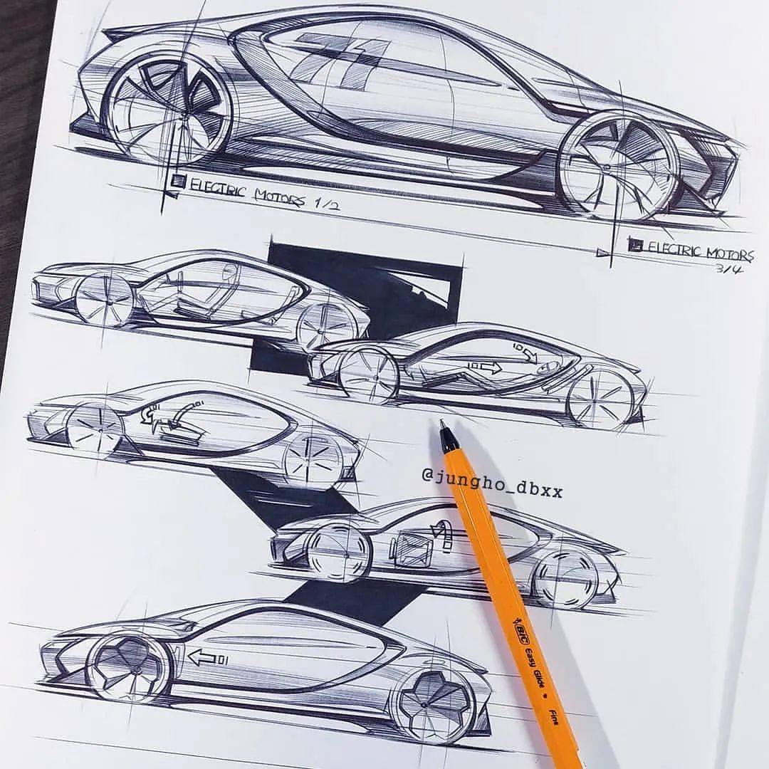 雷诺 Hand Sketch｜韩国设计师@jungho_dbxx手绘赏析，不仅人帅 ，图更是绝绝子！