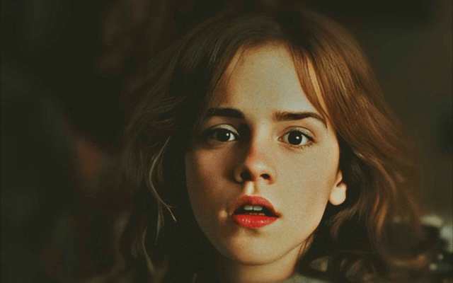 尽管小说里面赫敏并不是一个相貌出众的女孩子,但是通过魔法化妆还是