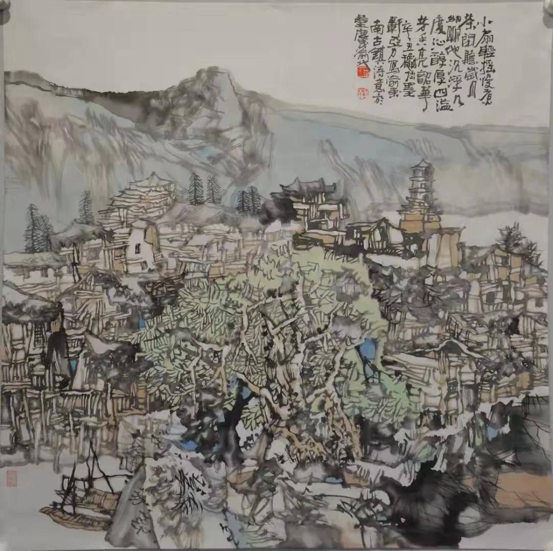 教学|中英直播间丨梁亚力中国画山水画教学示范