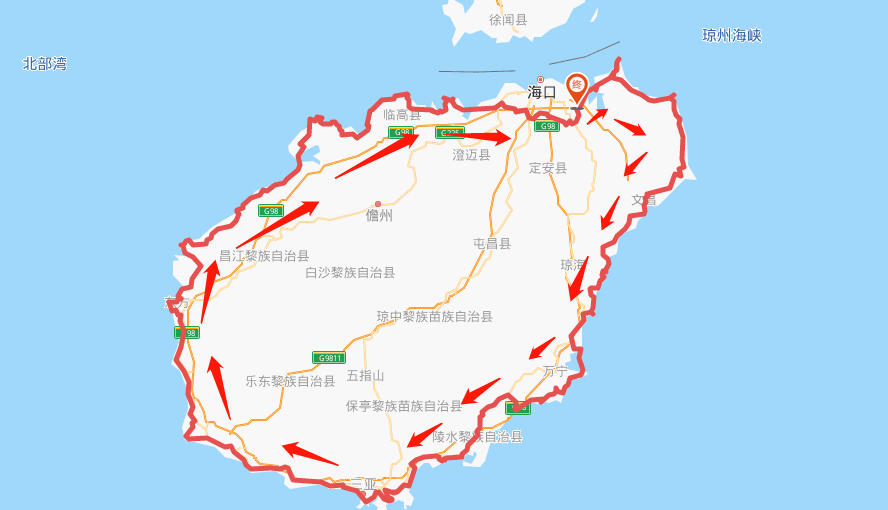 乡道|环海南有几条线路？